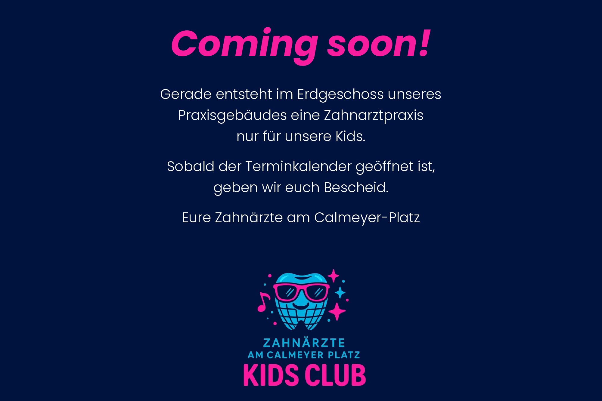 Kids Club Coming Soon